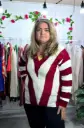 Sweater Rayas en Punta Cuello en V