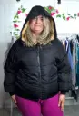 Parka Forro Dorado con Gorro