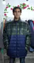 Parka Azul/Verde sin Gorro