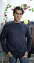 Sweater Cuello Redondo Gris  Oscuro