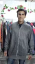 Chaleco Gris Cuello estrecho a Cierre 
