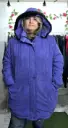 Parka Larga Morada con Gorro