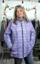 Parka sin Gorro Violeta Cuadrillé 