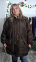 Parka Larga Café sin Gorro
