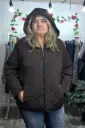 Parka sin Gorro Cuello Peludo