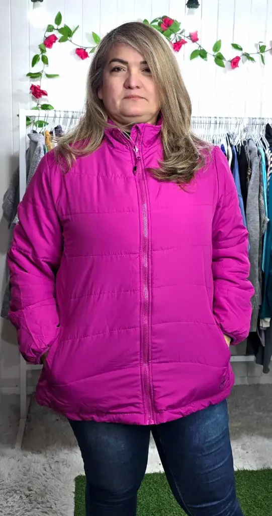 Parka Fucsia sin Gorro 