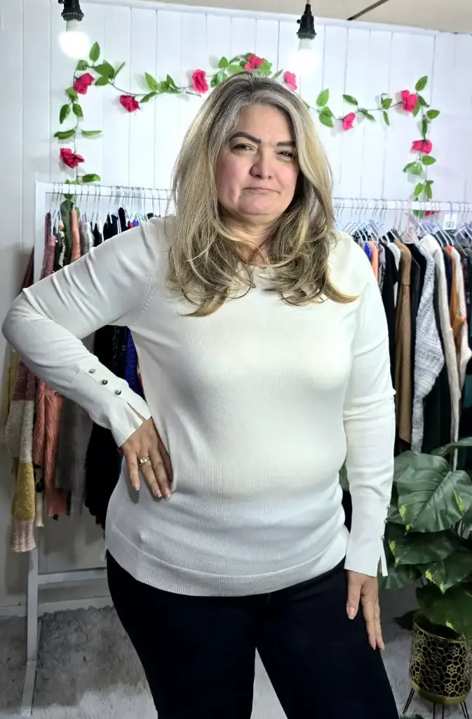 Sweater Manga Larga Cuello Redondo 