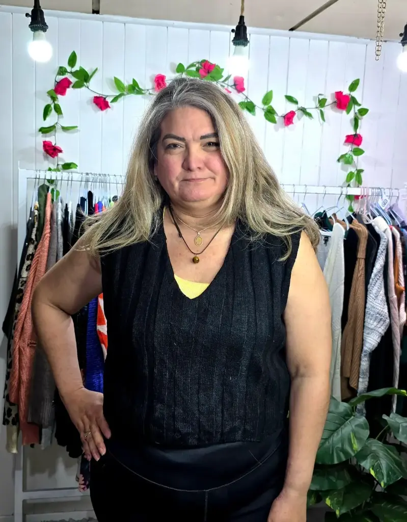 Chaleco sin Mangas Oversize Cuello en V