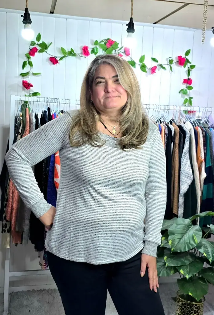 Sweater Rayado Cuello Redondo