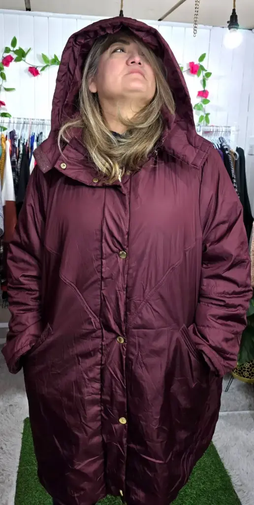 Parka Larga con Gorro Desmontable
