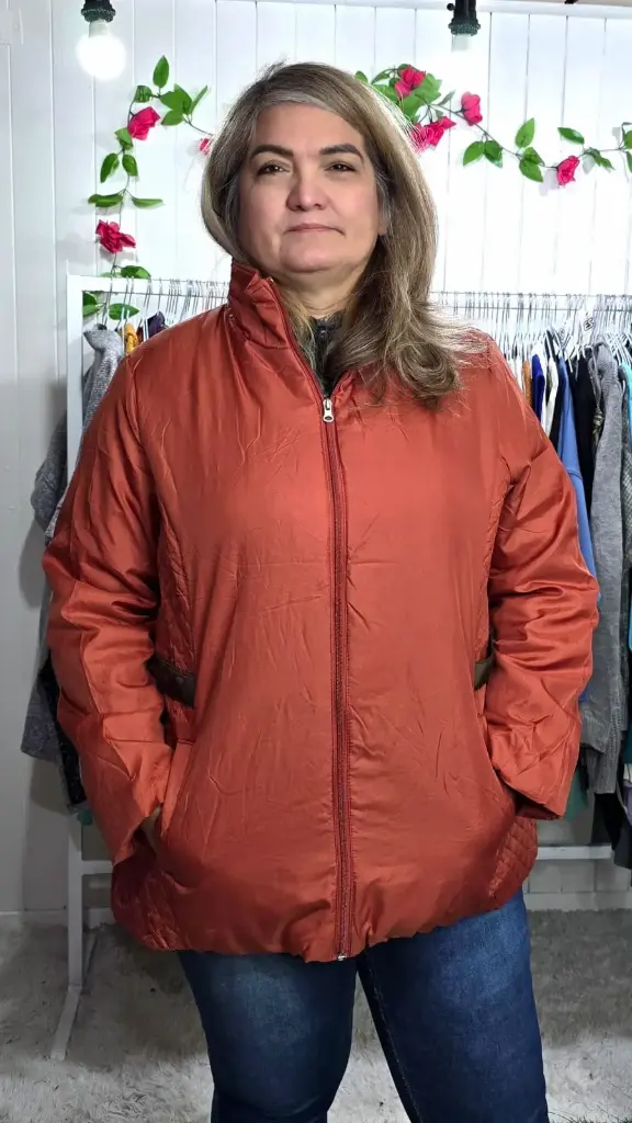 Parka Anaranjada sin Gorro