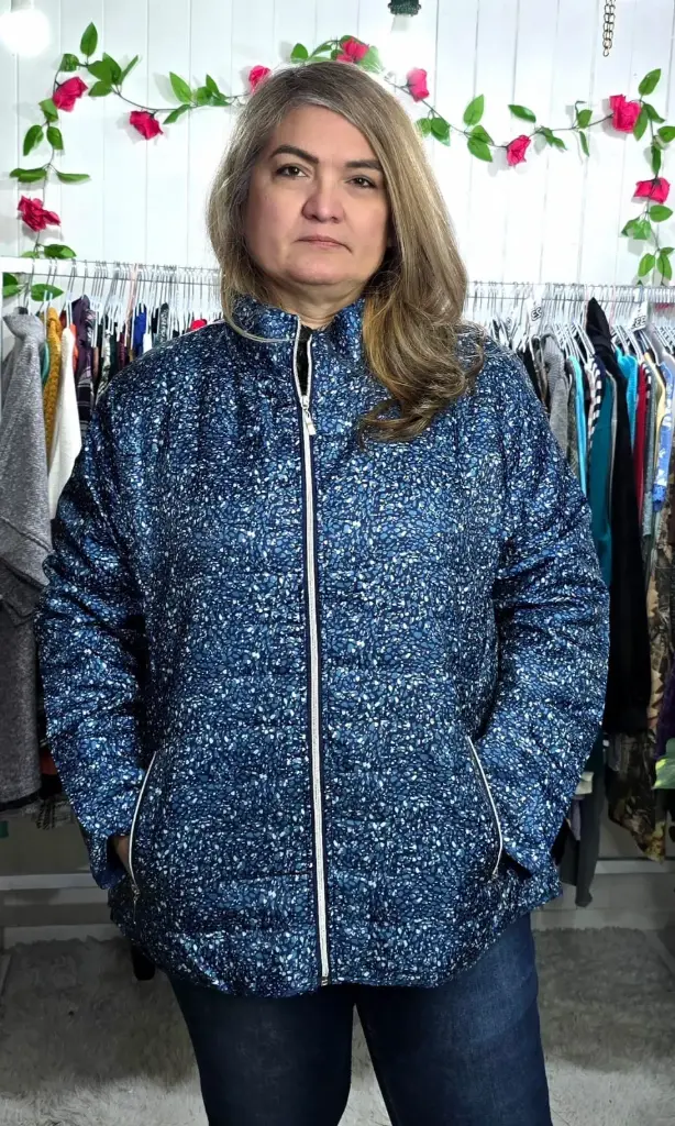Parka Tonos Azules sin Gorro 