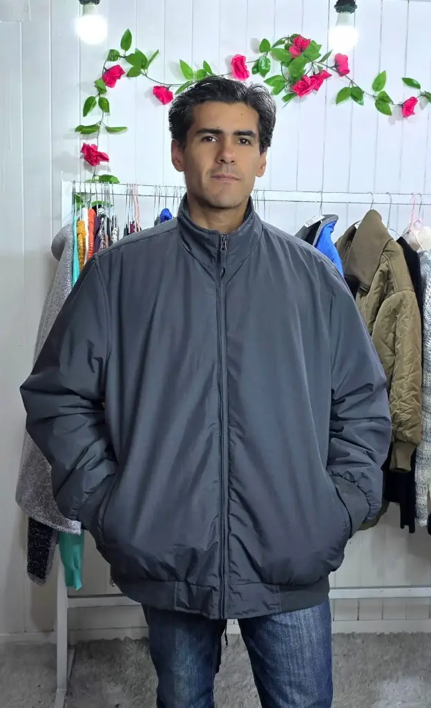 Parka Gris Oscuro sin Gorro