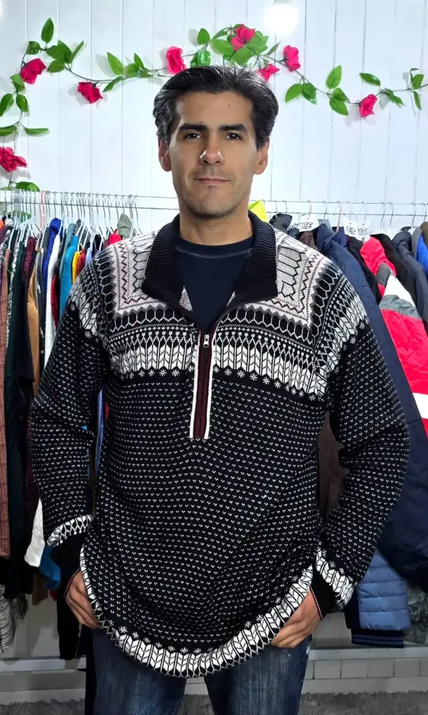 Sweater Cuello Cerrado con Cierre 