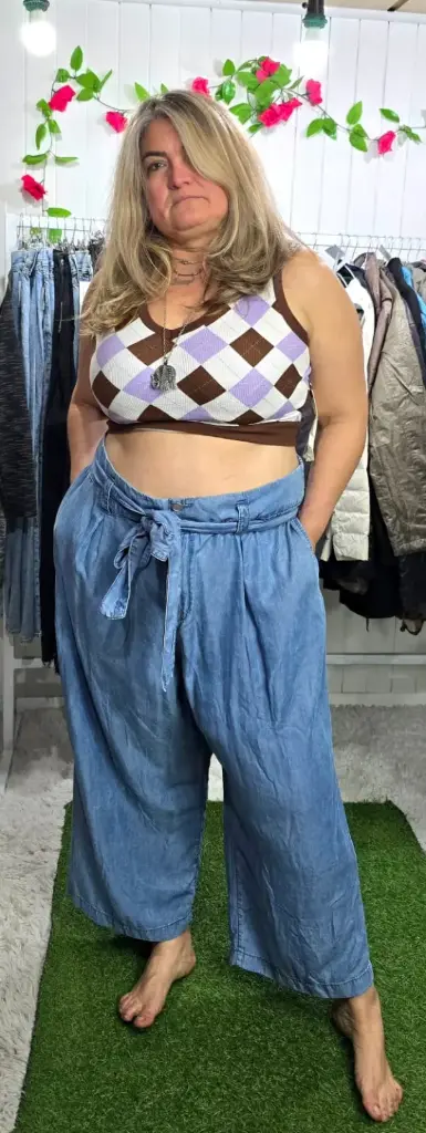 Pantalón Pierna Ancha con Lazo