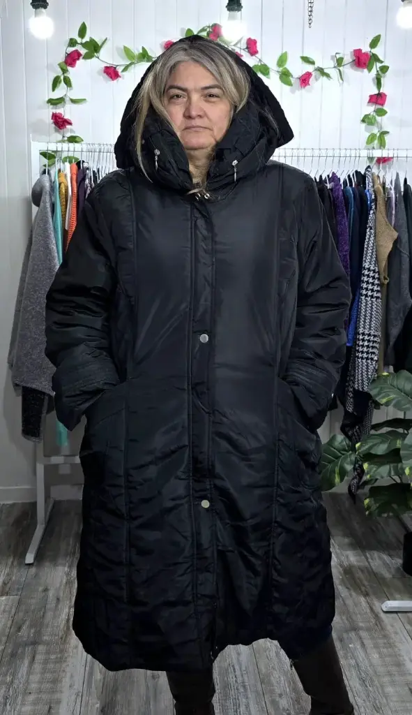 Parka Larga con Cuello