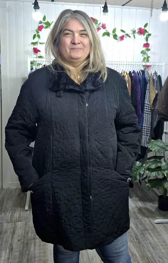 Chaqueta con Botones Negro/Plata