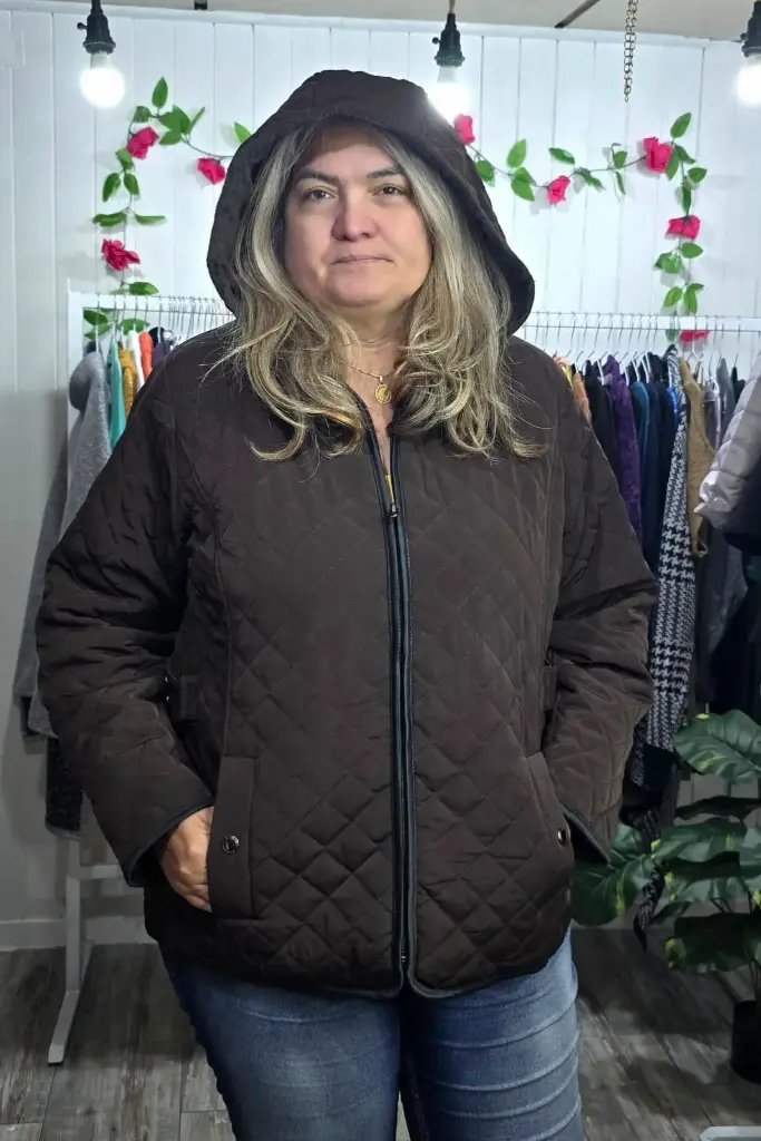 Parka sin Gorro Cuello Peludo